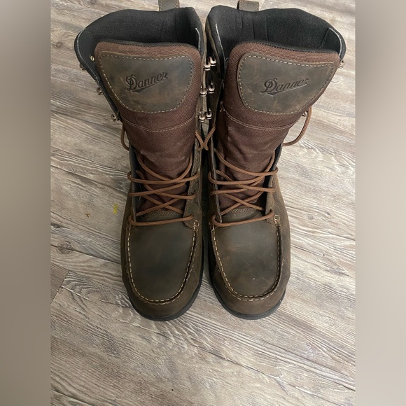 DANNER SHARPTAIL 8" DARK BROWN waterproof laced up HUNT BOOTS 45026 - Sz 14 - Picture 1 of 6
